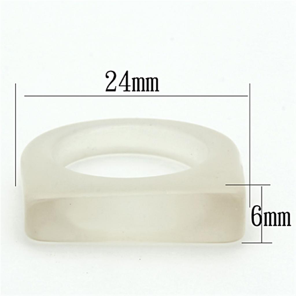 Clear Synthetic Stone Resin Ring - Backordered 4-7 Days Bijou Her