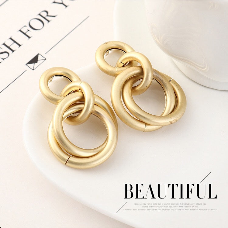 Crossed Hoops Earrings in Brass and S925 Silver - 3.2*2.1cm, 9g Bijou Her