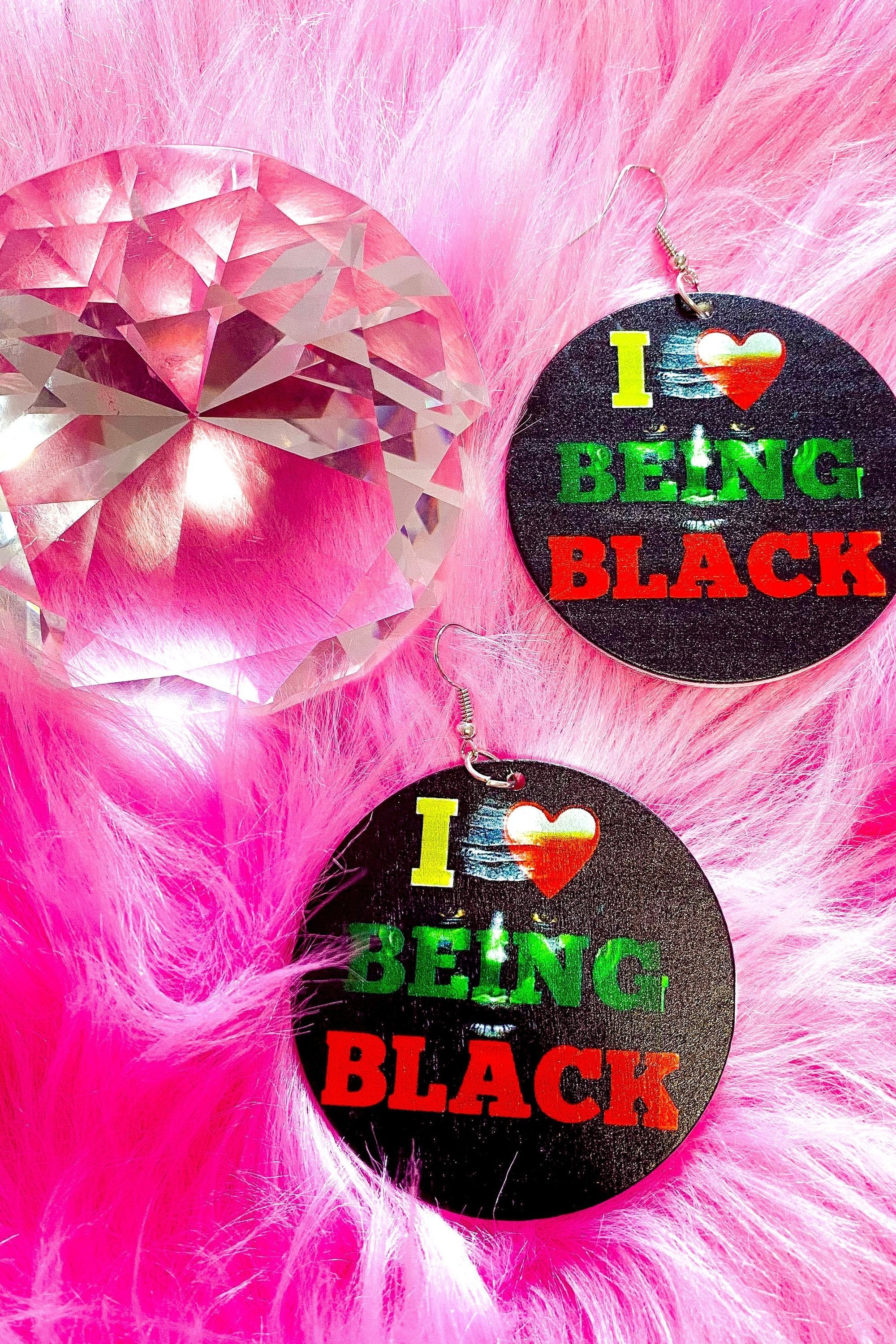 Cultural Hoop Earrings - Black, Green, Red Wood Circle Statement Jewelry Bijou Her