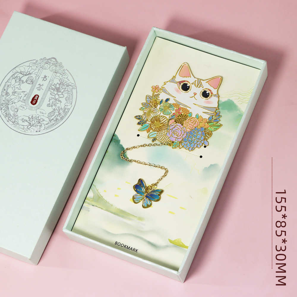 Cute Cat Metal Creative Art China-Chic Bookmark Bijou Her