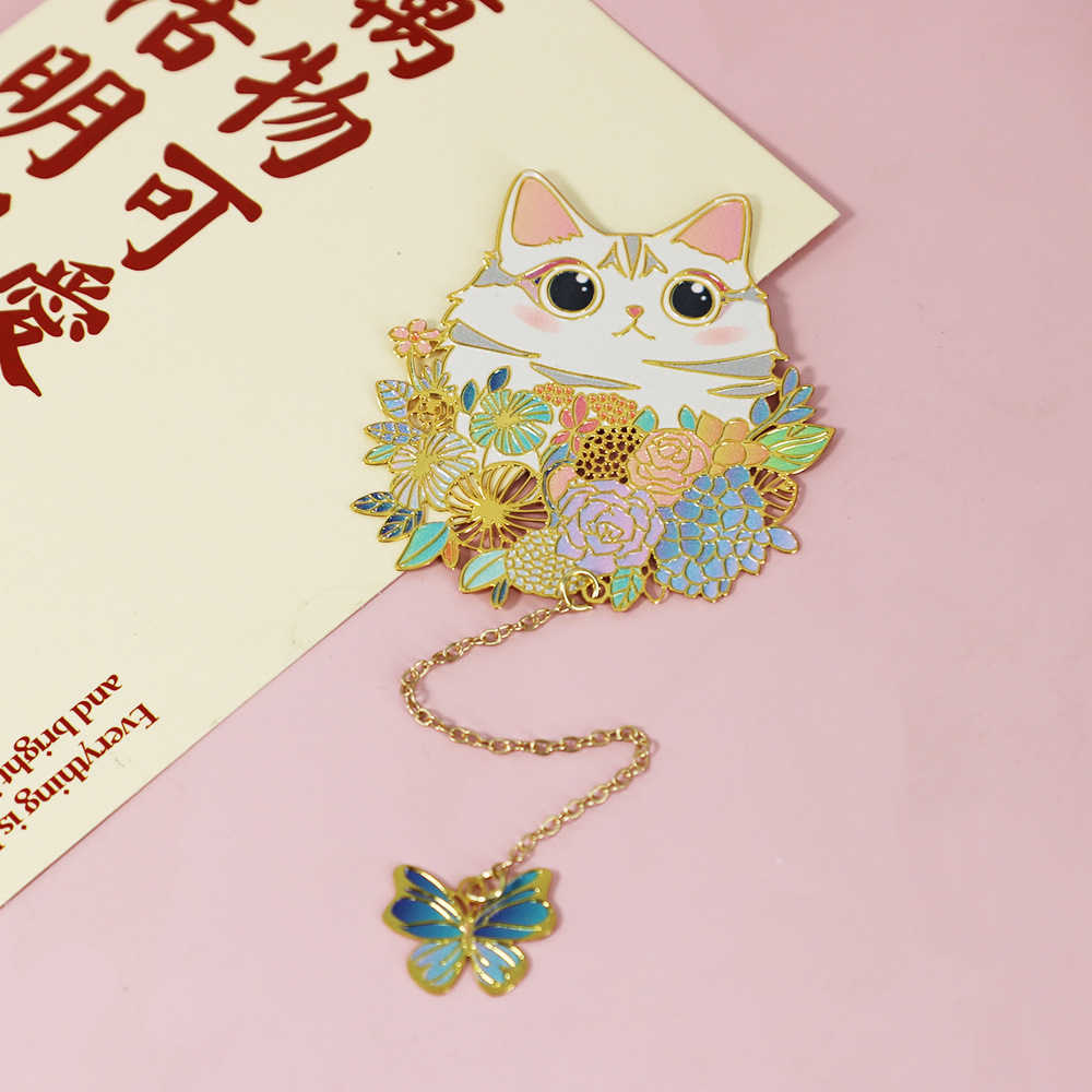 Cute Cat Metal Creative Art China-Chic Bookmark Bijou Her