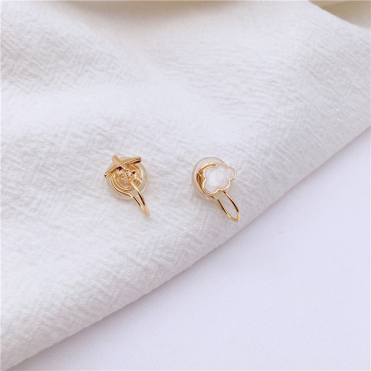 Cute Mini Stud Earrings Asymmetrical Airplane Cloud Ears Bijou Her