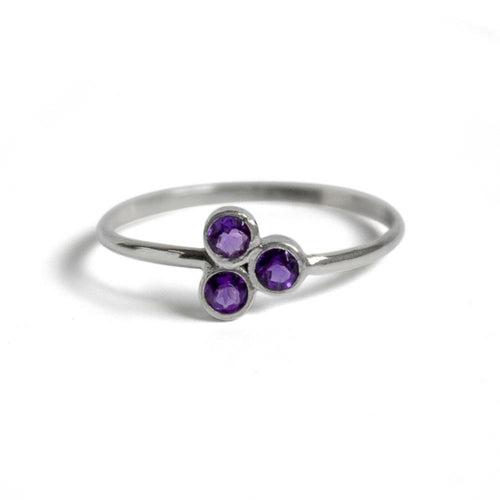 Dainty Amethyst Cluster Sterling Silver Ring - Handcrafted in the US
Keywords: amethyst ring, dainty ring, gemstone ring, ring, rings, small ring, sterling silver Bijou Her