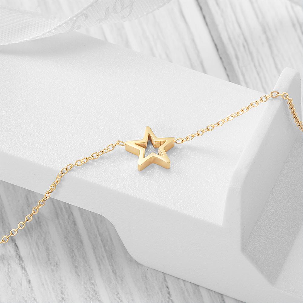 Dainty Star Chain Bracelet in Gold and Rose Gold for Women Bijou Her