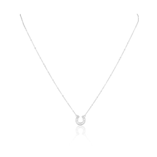 Dainty Sterling Silver Horseshoe Necklace - Water and Tarnish Resistant Bijou Her