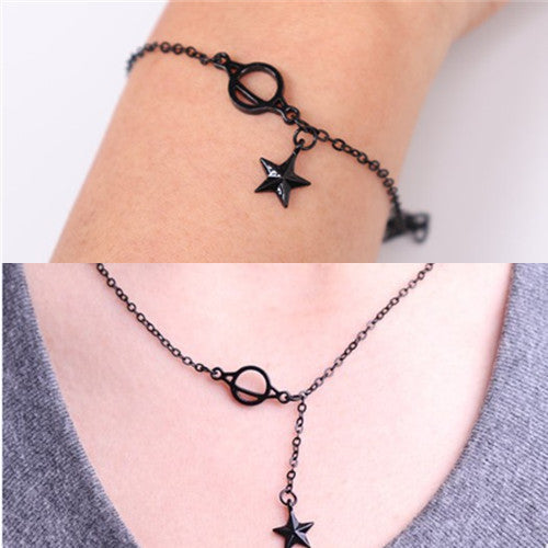 Dark Sen System Light Luxury Simple Bracelet Student Black Bijou Her