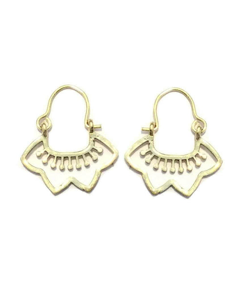 Delicate Flower Earrings in Gold and Silver - Handcrafted and Hypoallergenic, Perfect for Sensitive Skin - 2.3cm Diameter, 2.5cm Length Bijou Her