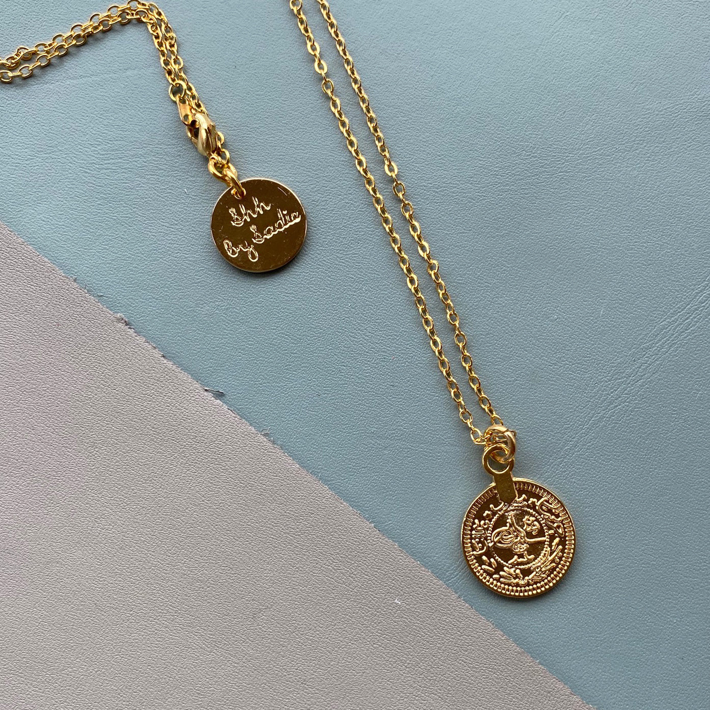 Delicate Gold Coin Pendant Necklace - Perfect for Layering Bijou Her