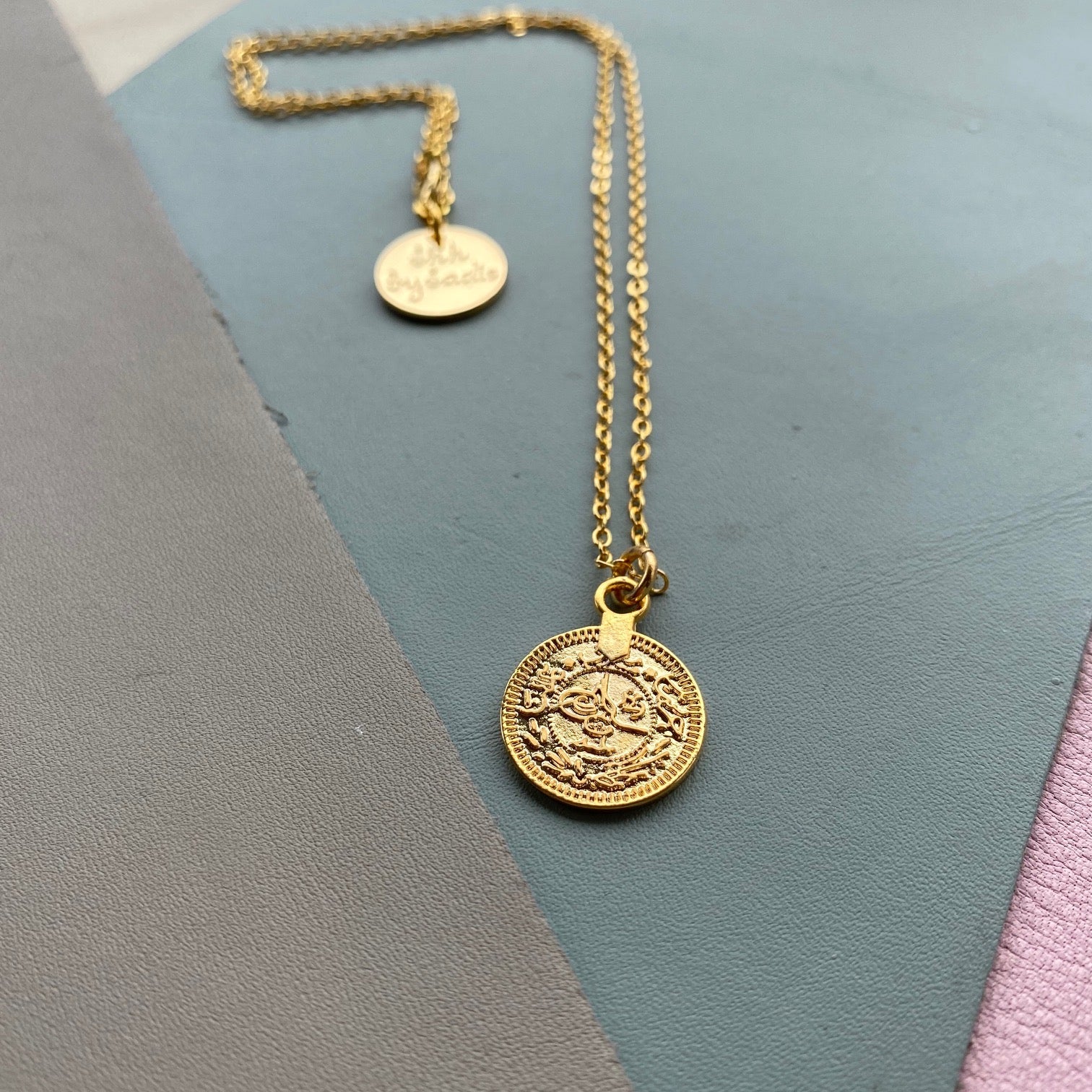 Delicate Gold Coin Pendant Necklace - Perfect for Layering Bijou Her