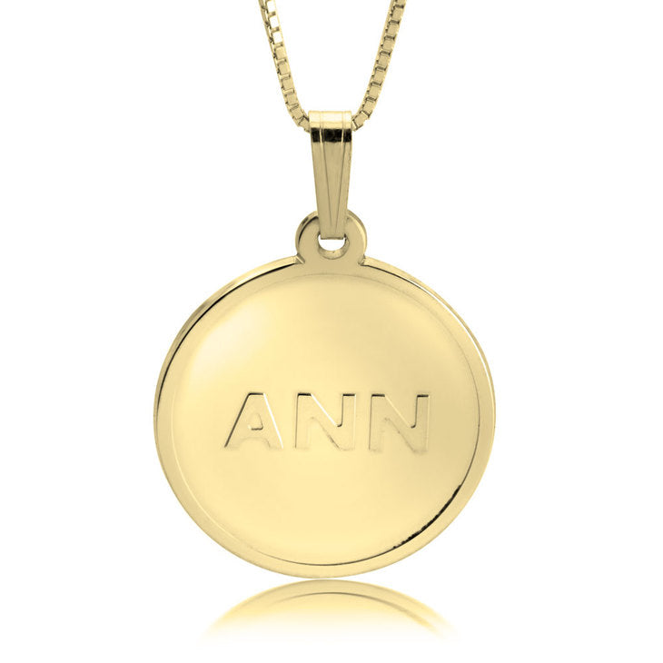 Delicate Initial Disc Necklace - Personalized Monogram Jewelry in Gold, Silver, or Rose Gold Plating Bijou Her