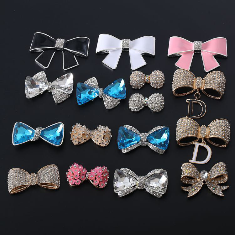 Diamond Bow-shaped Shoe Buckle Accessories Diy Phone Case Ornament Accessories Bijou Her