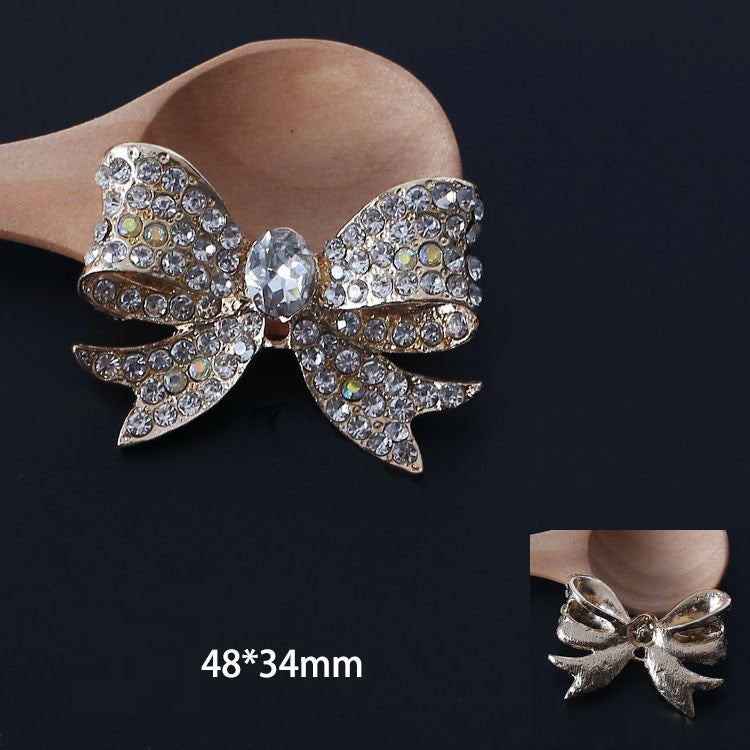 Diamond Bow-shaped Shoe Buckle Accessories Diy Phone Case Ornament Accessories Bijou Her