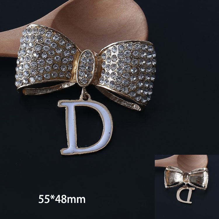 Diamond Bow-shaped Shoe Buckle Accessories Diy Phone Case Ornament Accessories Bijou Her