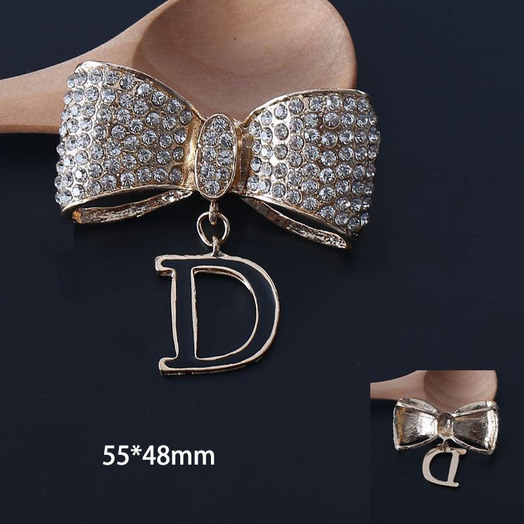 Diamond Bow-shaped Shoe Buckle Accessories Diy Phone Case Ornament Accessories Bijou Her