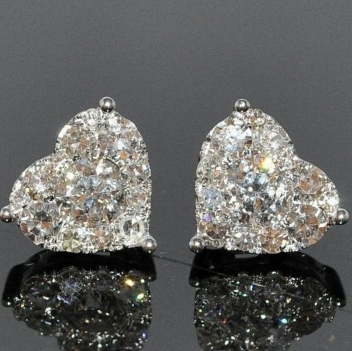 Diamond-inlaid Heart-shaped Temperament Earrings And Earrings Female Bijou Her