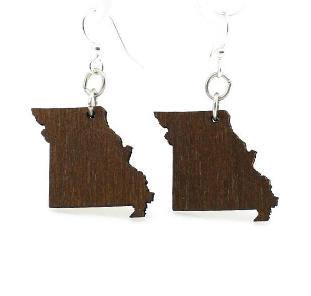 Eco-Friendly Brown Wood Earrings - Hypoallergenic & Lightweight - Made in U.S.A. Bijou Her