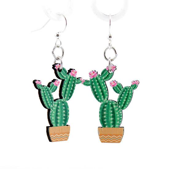 Eco-Friendly Flowering Cactus Earrings | Hypoallergenic & Essential Oil Diffuser<p>Discover our stylish and sustainable Flowering Cactus Earrings, made in the U.S.A. from sustainably sourced wood and 90% recycled display Bijou Her
