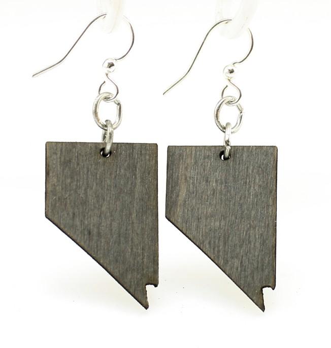 Eco-Friendly Gray Wood Earrings - Hypoallergenic - Made in USA - Sustainable Materials Bijou Her