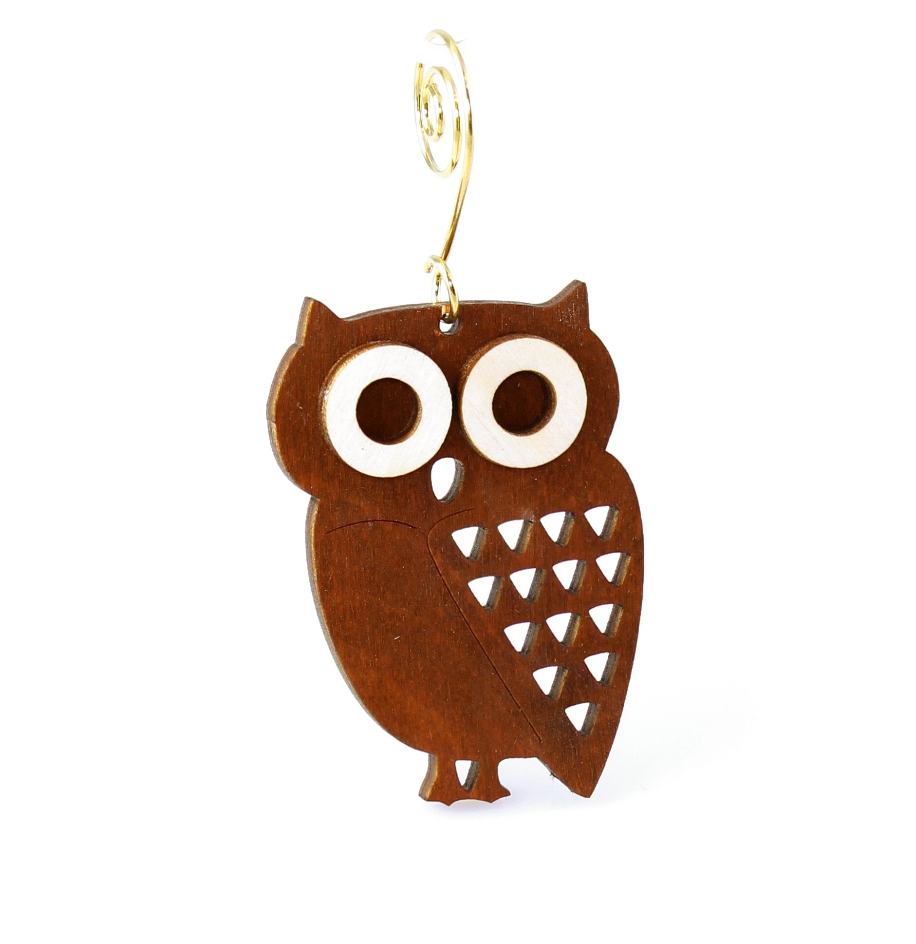 Eco-Friendly Little Hoot Owl Ornament for Christmas Tree - Made in USA - Birch Wood Laser-Cut - 2.5" x 3.5" 
Keywords: Animal Ornament, Christmas Decor, Christmas Tree, Cute Holiday Decor, Eco Bijou Her