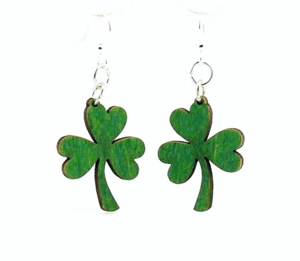 Eco-Friendly Shamrock Earrings - Hypoallergenic Ear Wires - Sustainable Wood - Style #1330
Looking for stylish and sustainable earrings that bring the luck of the Irish? Check out our eco-friendly shamrock earrings made in the USA from Bijou Her