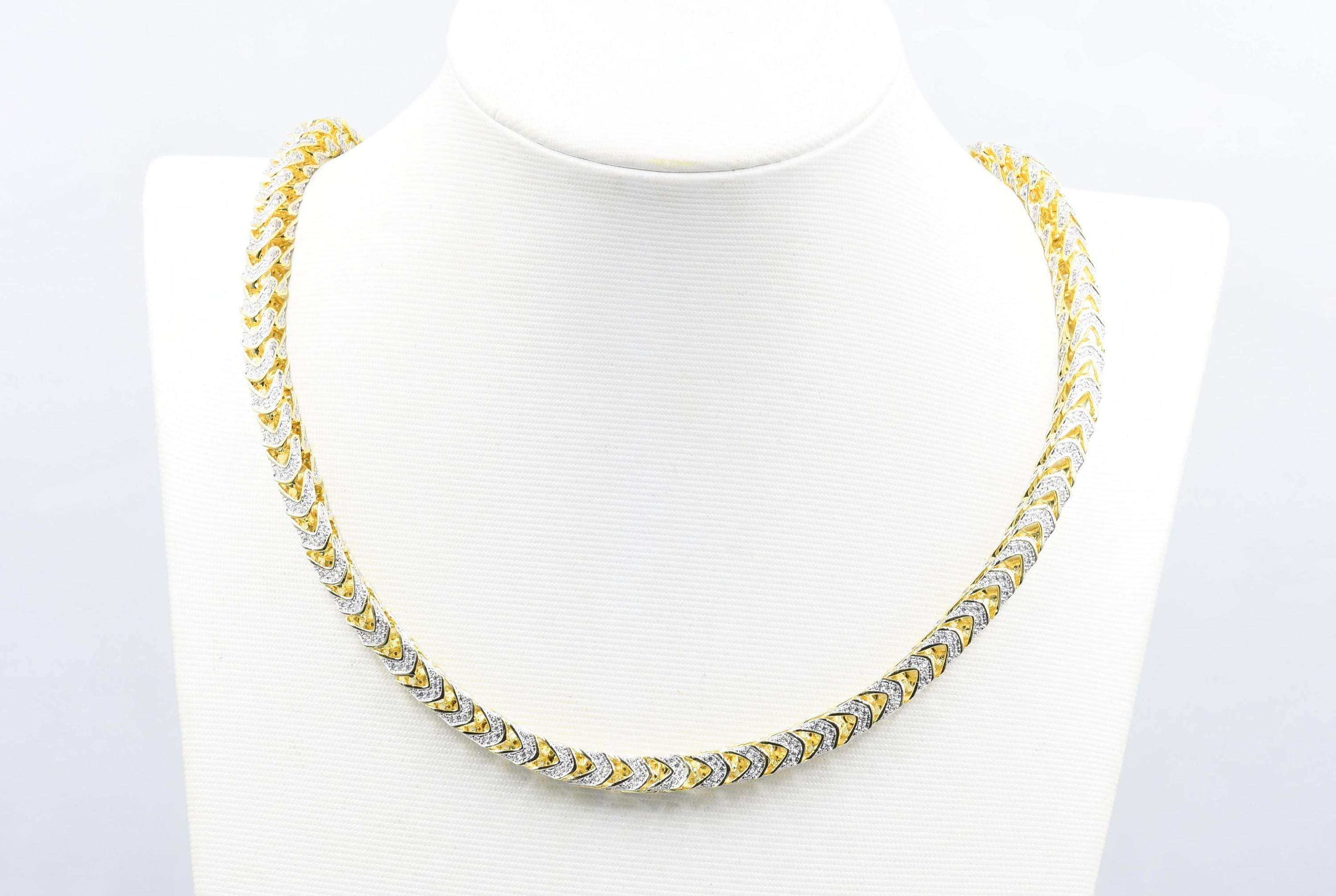 Effervescent CZ Chain Necklace | Trendsetting Mixed-Cut Gems & Timeless Pearls | 24" Length | Bling Master Jewelry Bijou Her