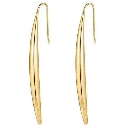 Elegant 18k Gold Plated Jasmine Earrings - 2.5" Length Bijou Her