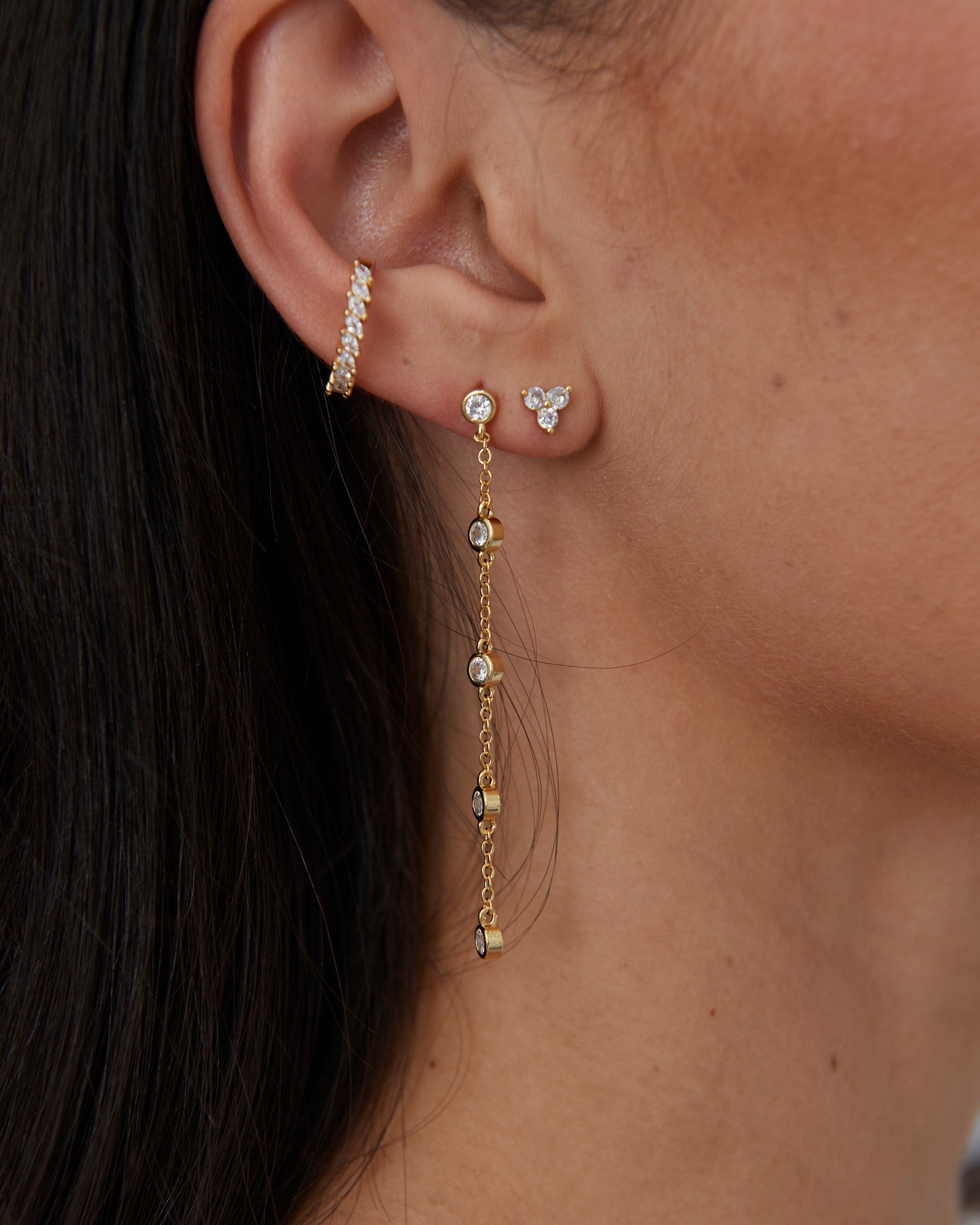 Elegant Capri Gold Plated Drop Earrings - Hypoallergenic & Tarnish Resistant Bijou Her