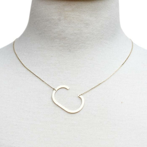 Elegant Gold Monogram Initial Necklace - Personalized Gift Idea Bijou Her