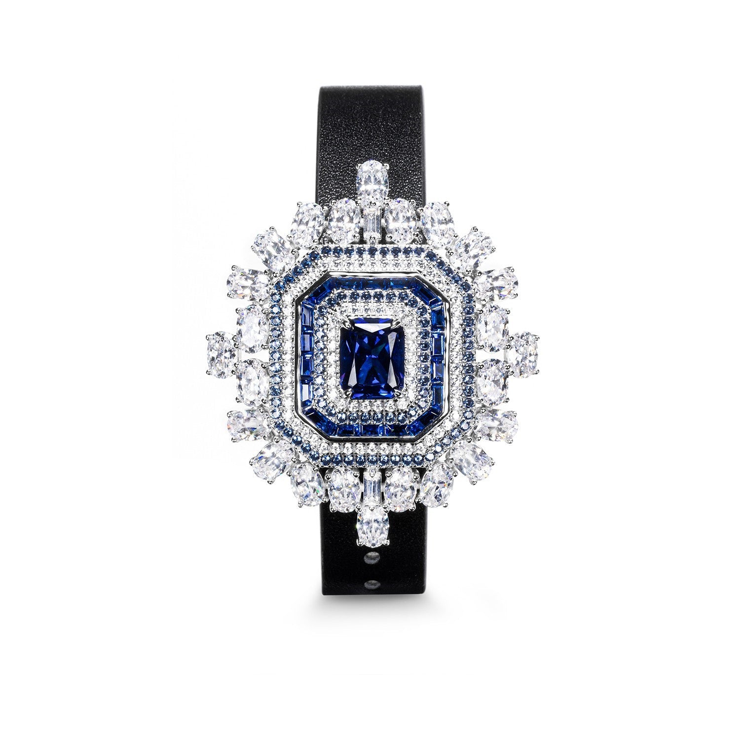 Elegant Sapphire And Diamond Watch With Necklace Bijou Her