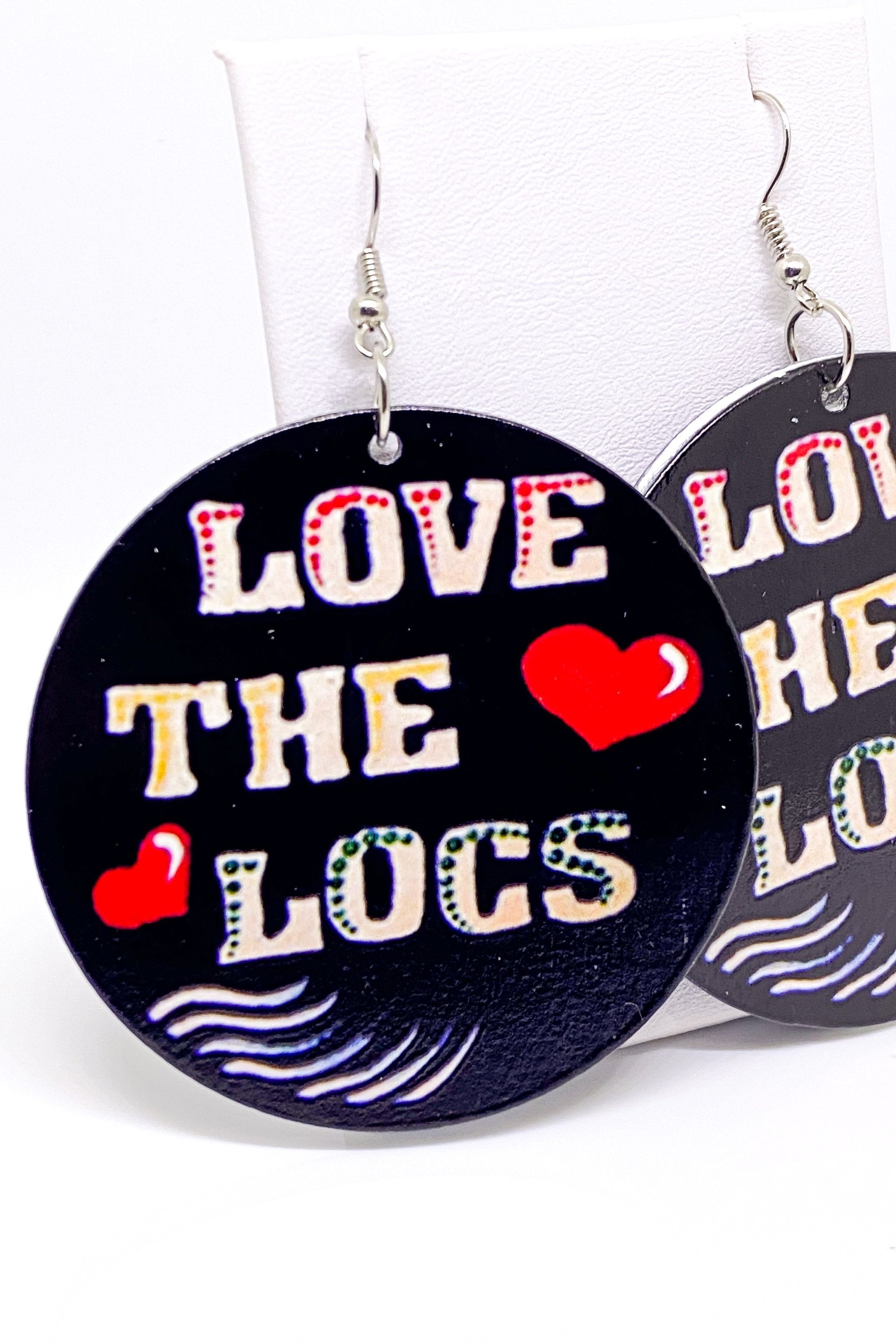 Empowered Ancestral Hoop Earrings - Black Pride Loc Love Statement Bijou Her