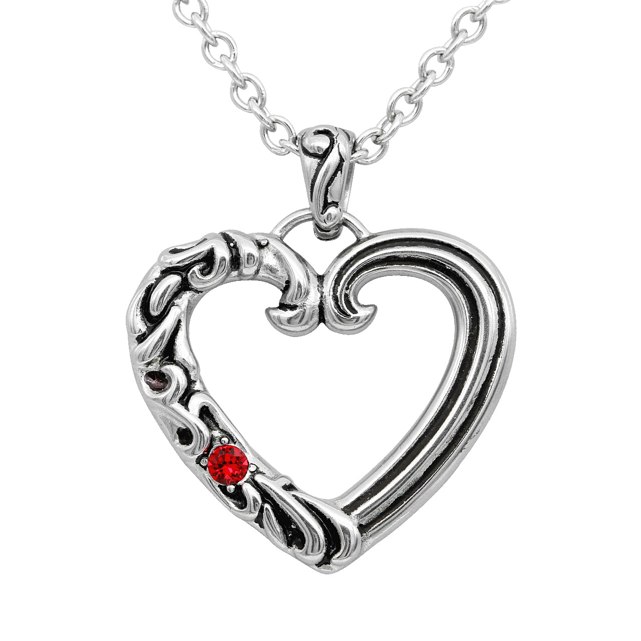 Enchanted Love Heart Pendant Necklace - Romantic Jewelry Accessory with Swarovski Crystal Bijou Her