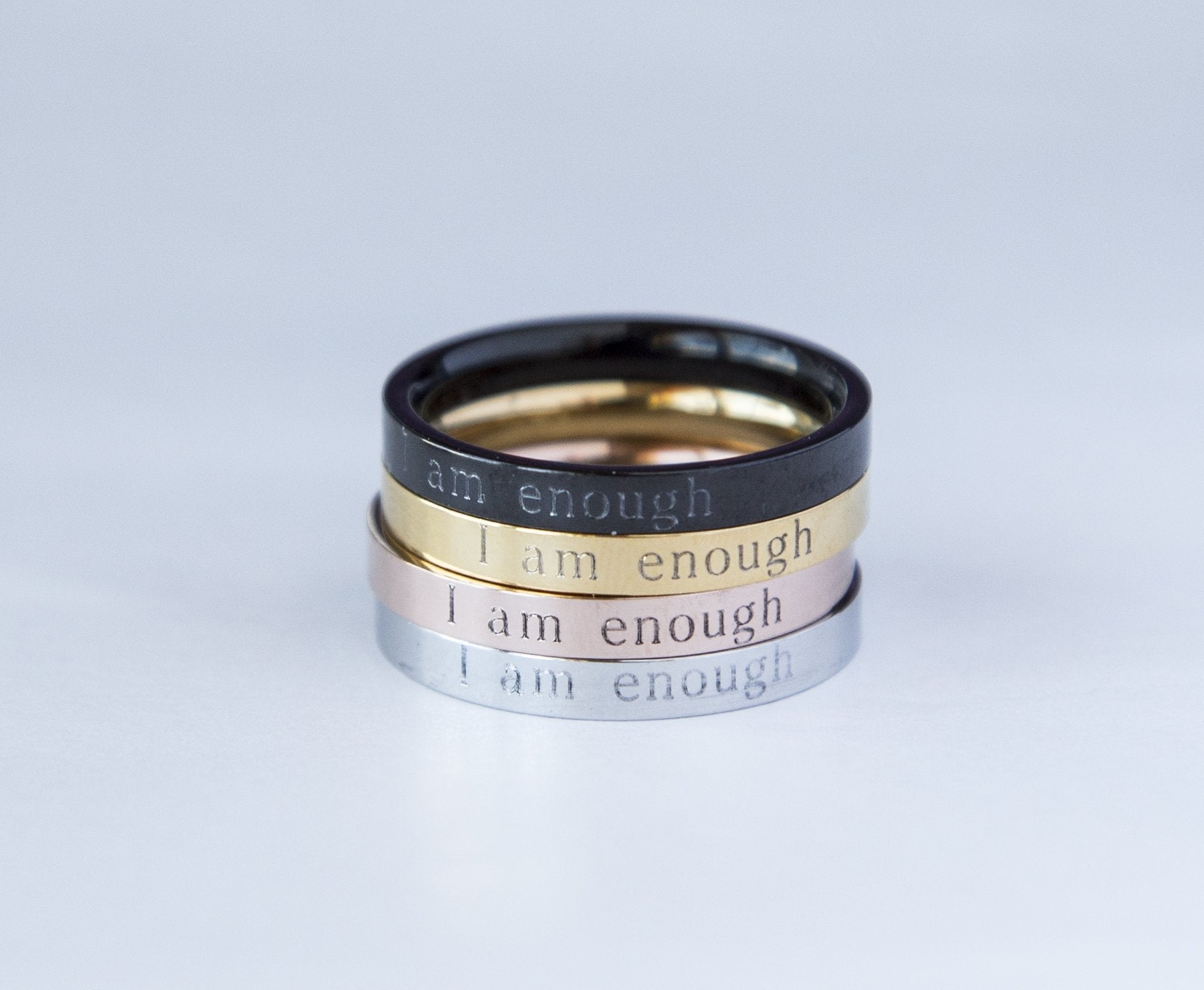 Engraved Feminist Motivation Ring - Personalized Gift for Women Bijou Her