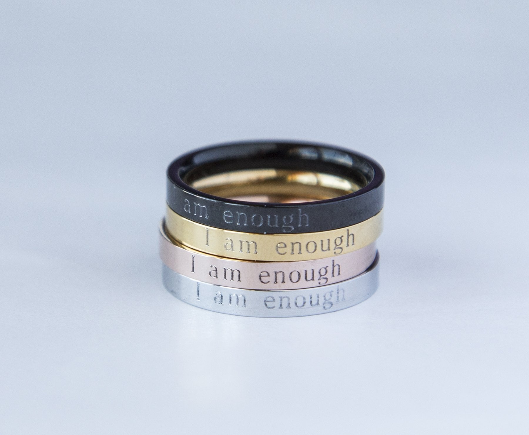 Engraved Feminist Motivation Ring - Personalized Gift for Women Bijou Her