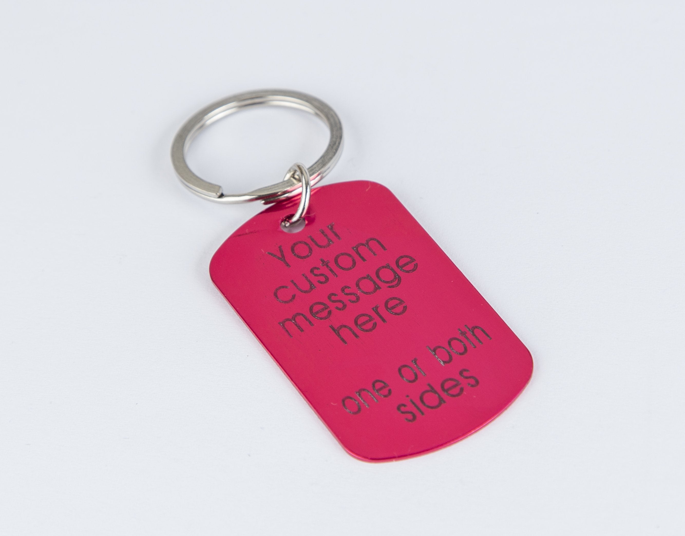 Engraved Pink Keychain - Personalized Custom Gift for New Home Bijou Her