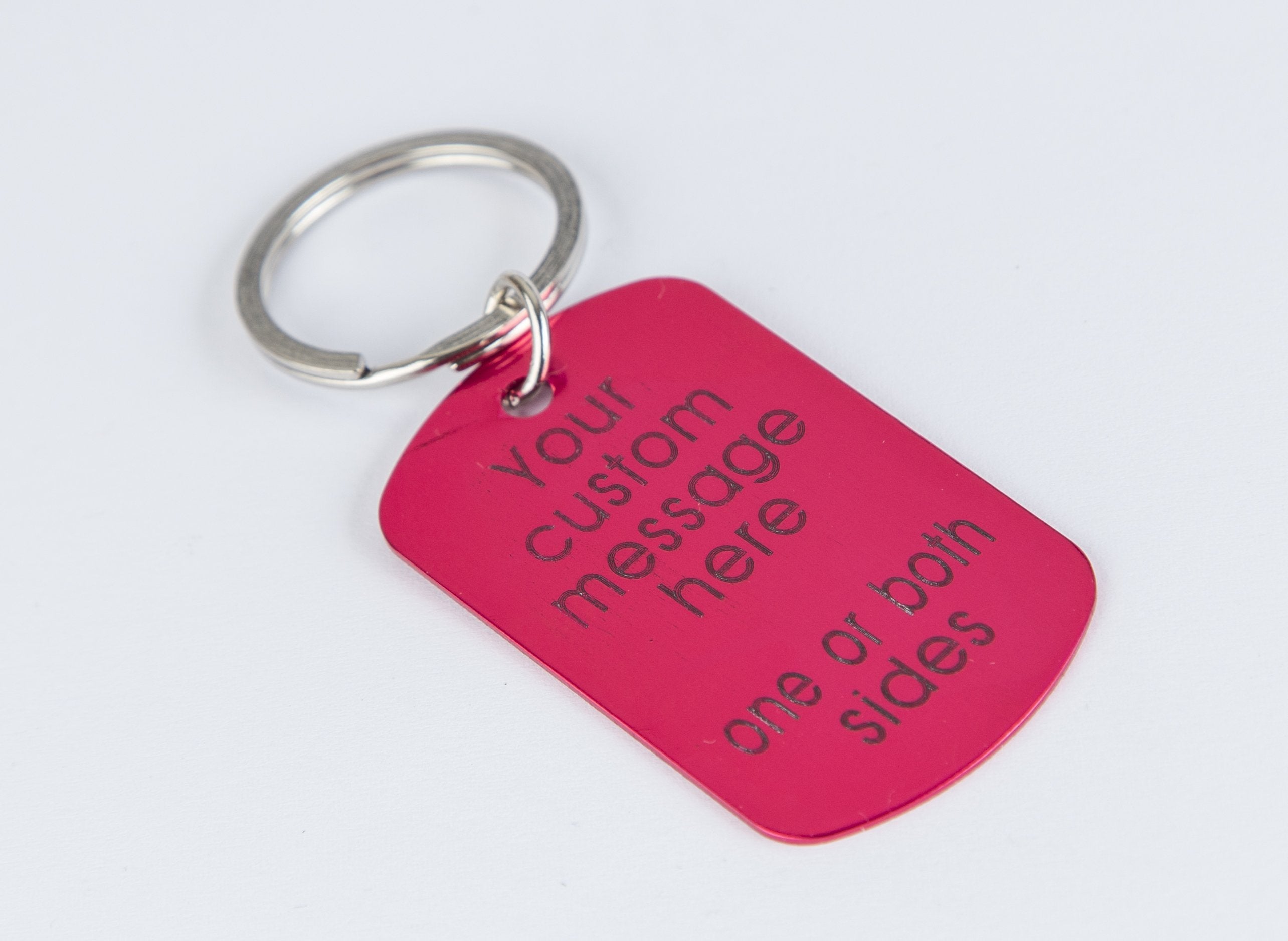 Engraved Pink Keychain - Personalized Custom Gift for New Home Bijou Her