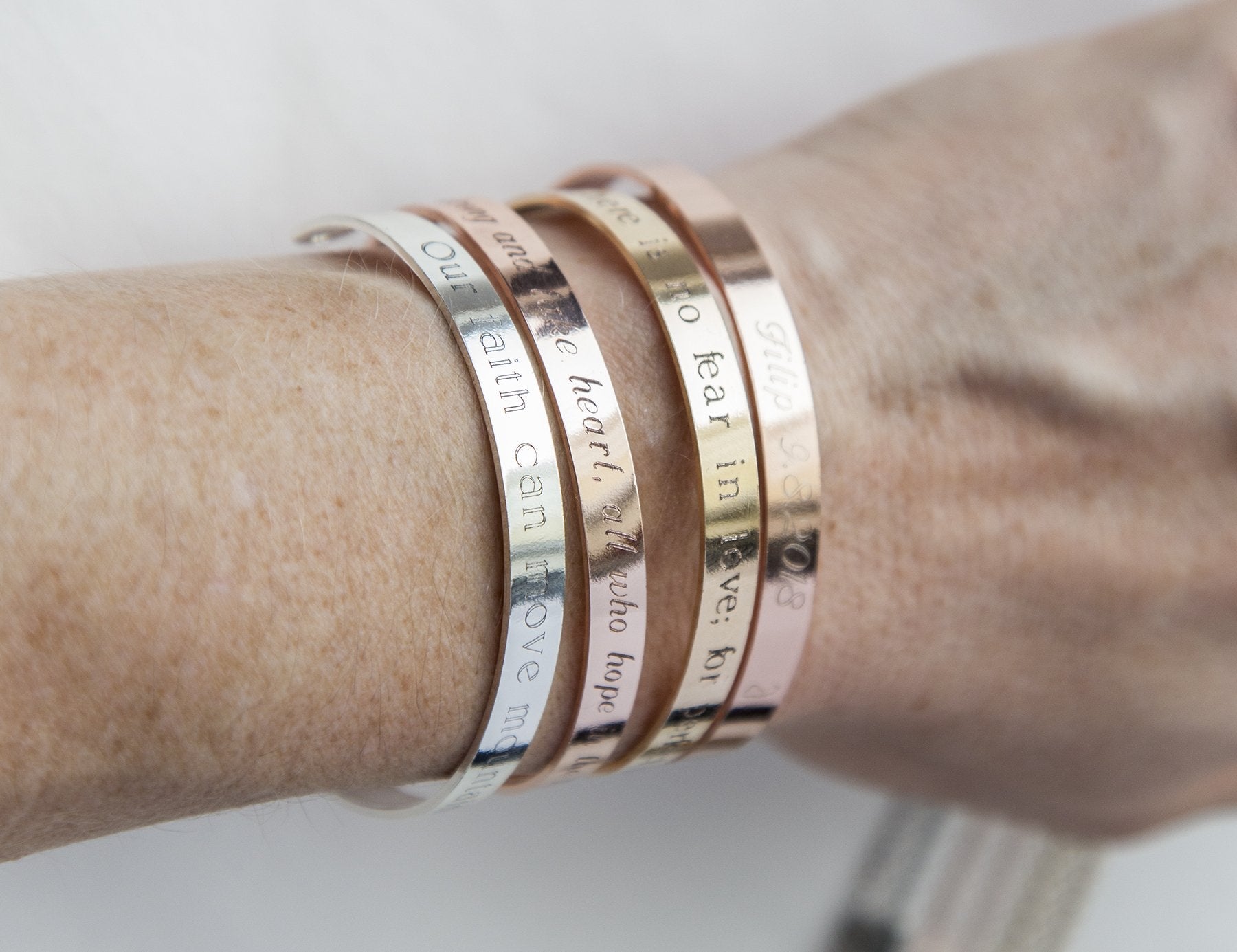 Engraved Teacher Gift Bracelet - Make a Difference Graduation Cuff Bijou Her