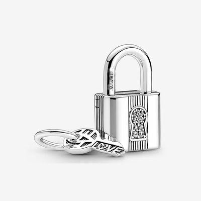 Eternal Love Lock Key Pendant Bijou Her