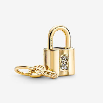 Eternal Love Lock Key Pendant Bijou Her