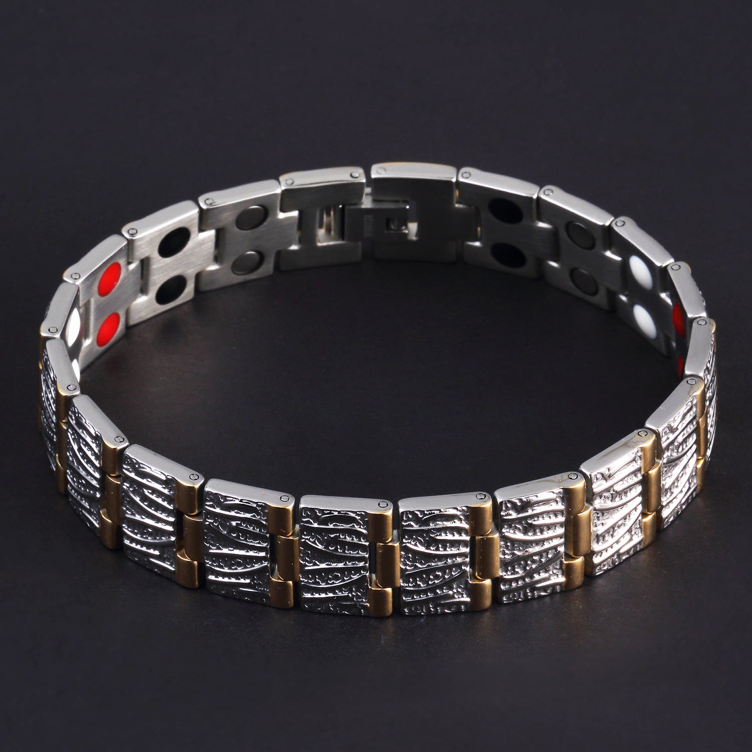 European And American Fashion Double Row Magnetic Stone Energy Bracelet Bijou Her