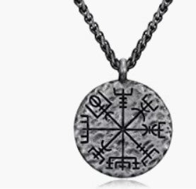 European And American Titanium Steel Men's Retro Viking Myth Pendant Metal Necklace Bijou Her