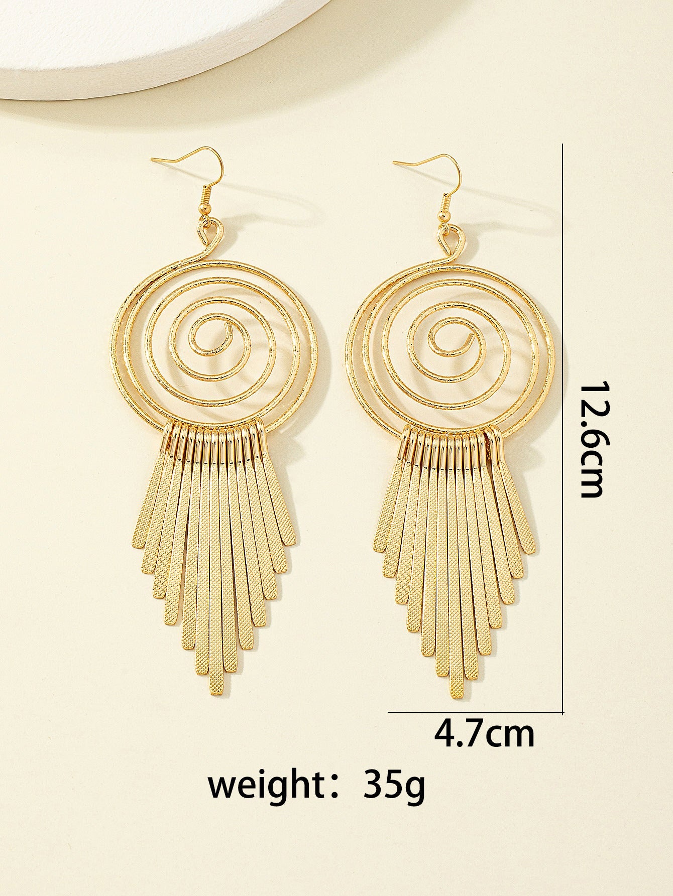 Exaggerated And Personalized Vortex Gear Circle Spiral Earrings Bijou Her