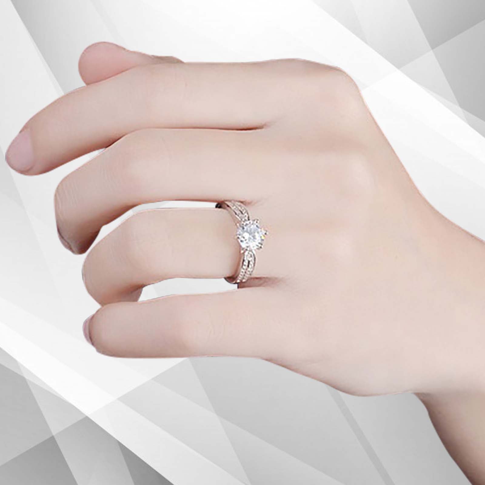 Exquisite Women's Engagement Ring | 2.88Ct Cambodian CZ Diamond | Free Worldwide Shipping Bijou Her