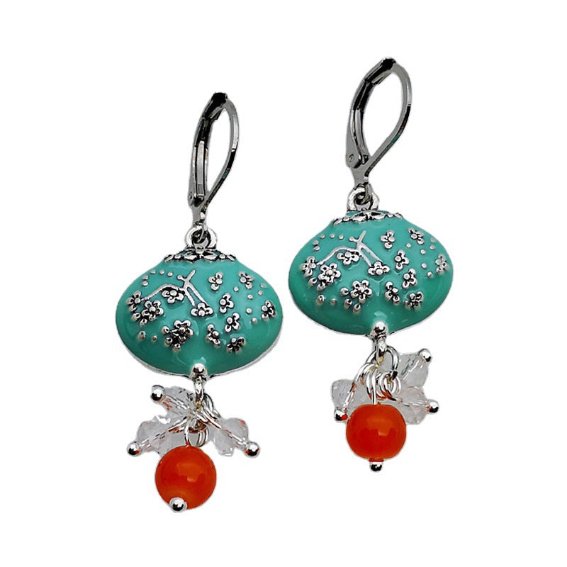 Exquisite and Beautiful Palace Retro Plum Blossom Branch Earrings Once Filled with Feminine Charm Temperament Fashion Jewelry Bijou Her
