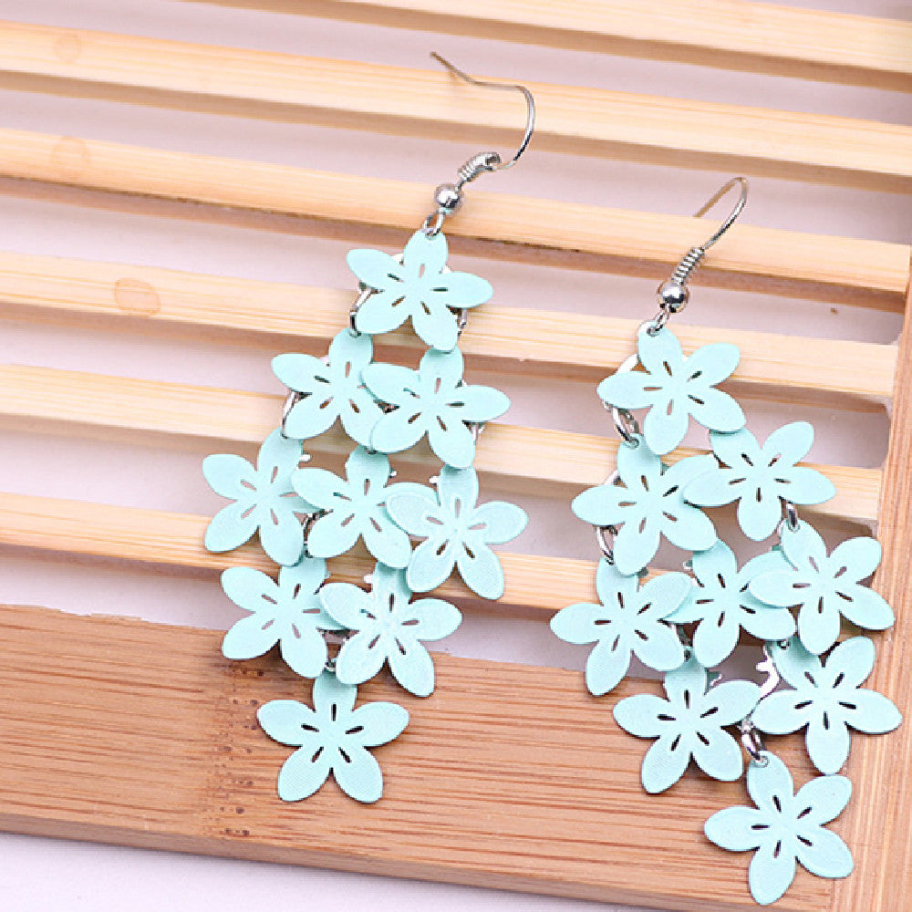 Fashion Flower Color Matching Earrings Bijou Her