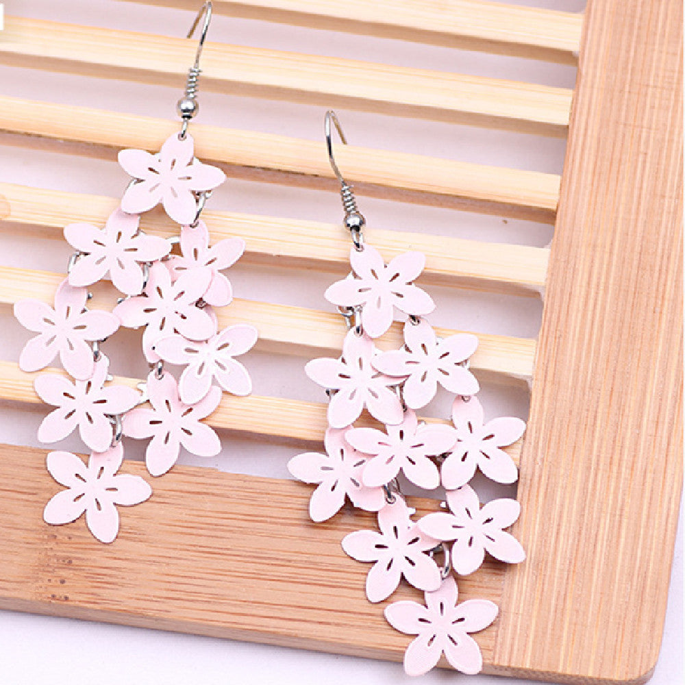 Fashion Flower Color Matching Earrings Bijou Her