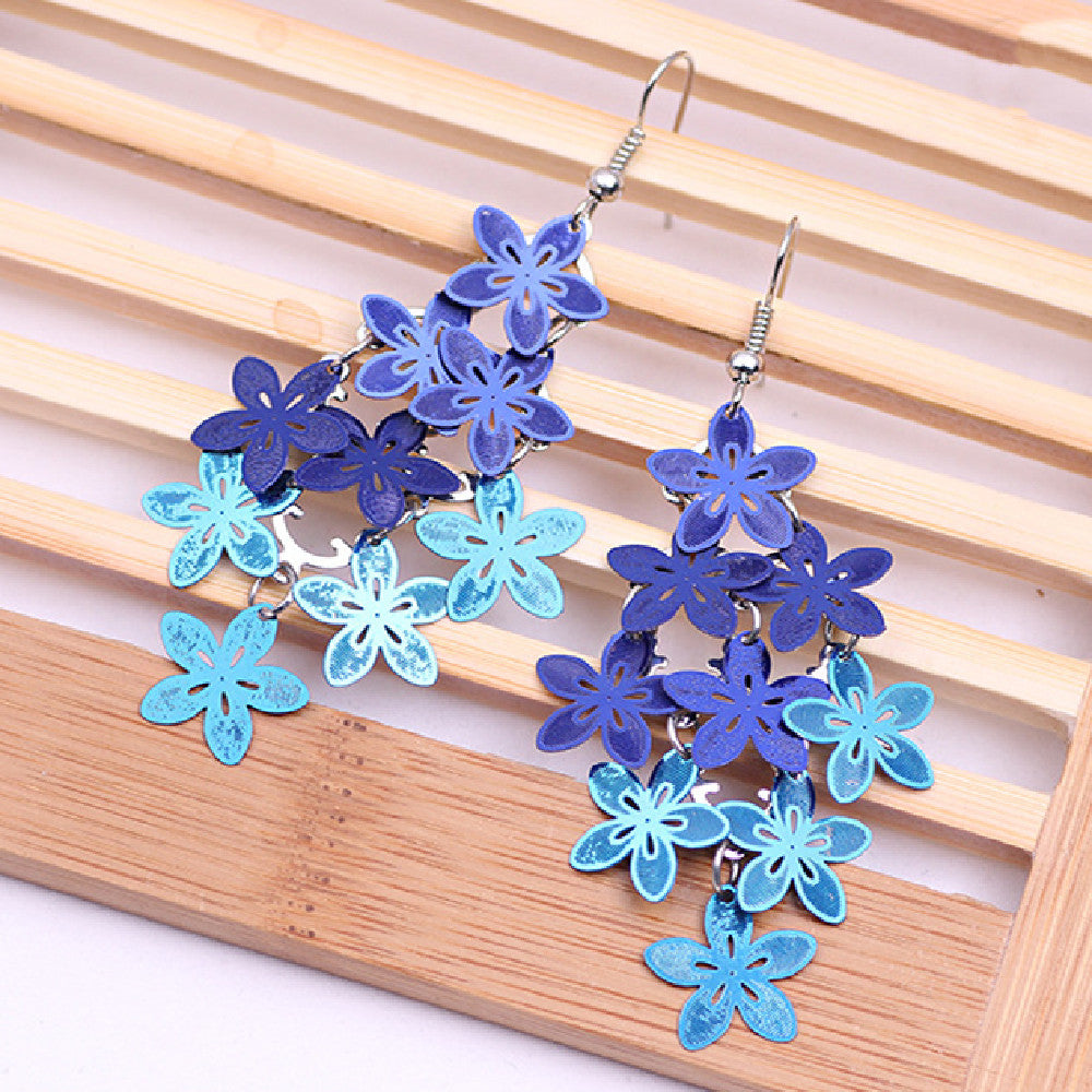 Fashion Flower Color Matching Earrings Bijou Her