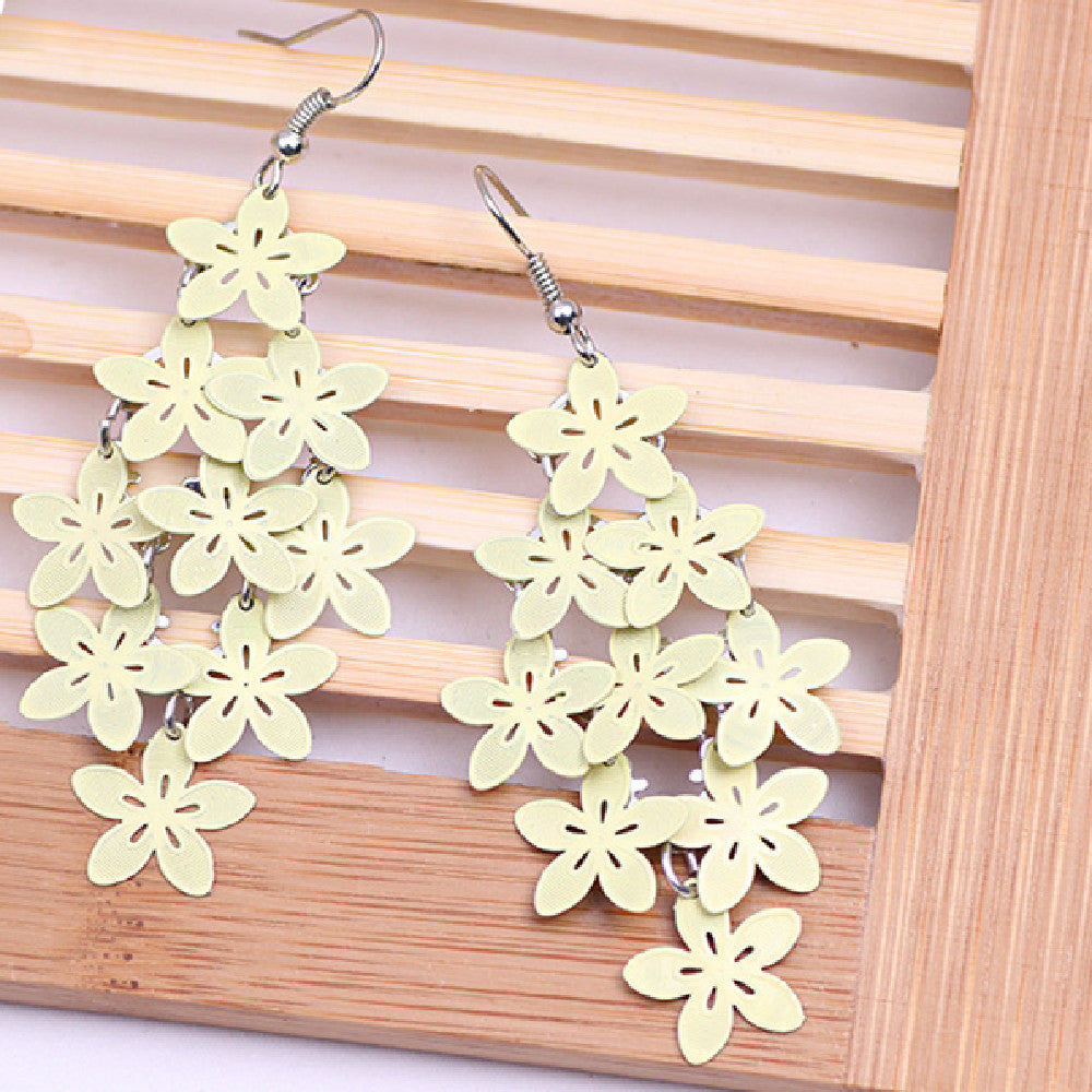 Fashion Flower Color Matching Earrings Bijou Her