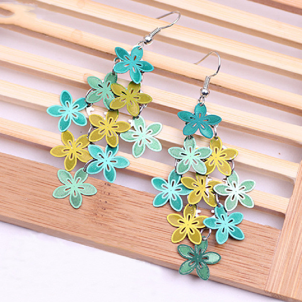 Fashion Flower Color Matching Earrings Bijou Her