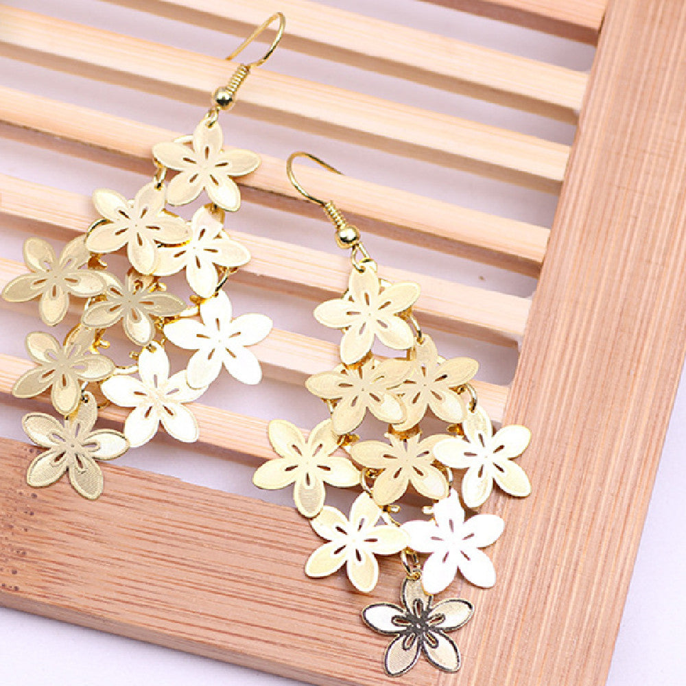 Fashion Flower Color Matching Earrings Bijou Her