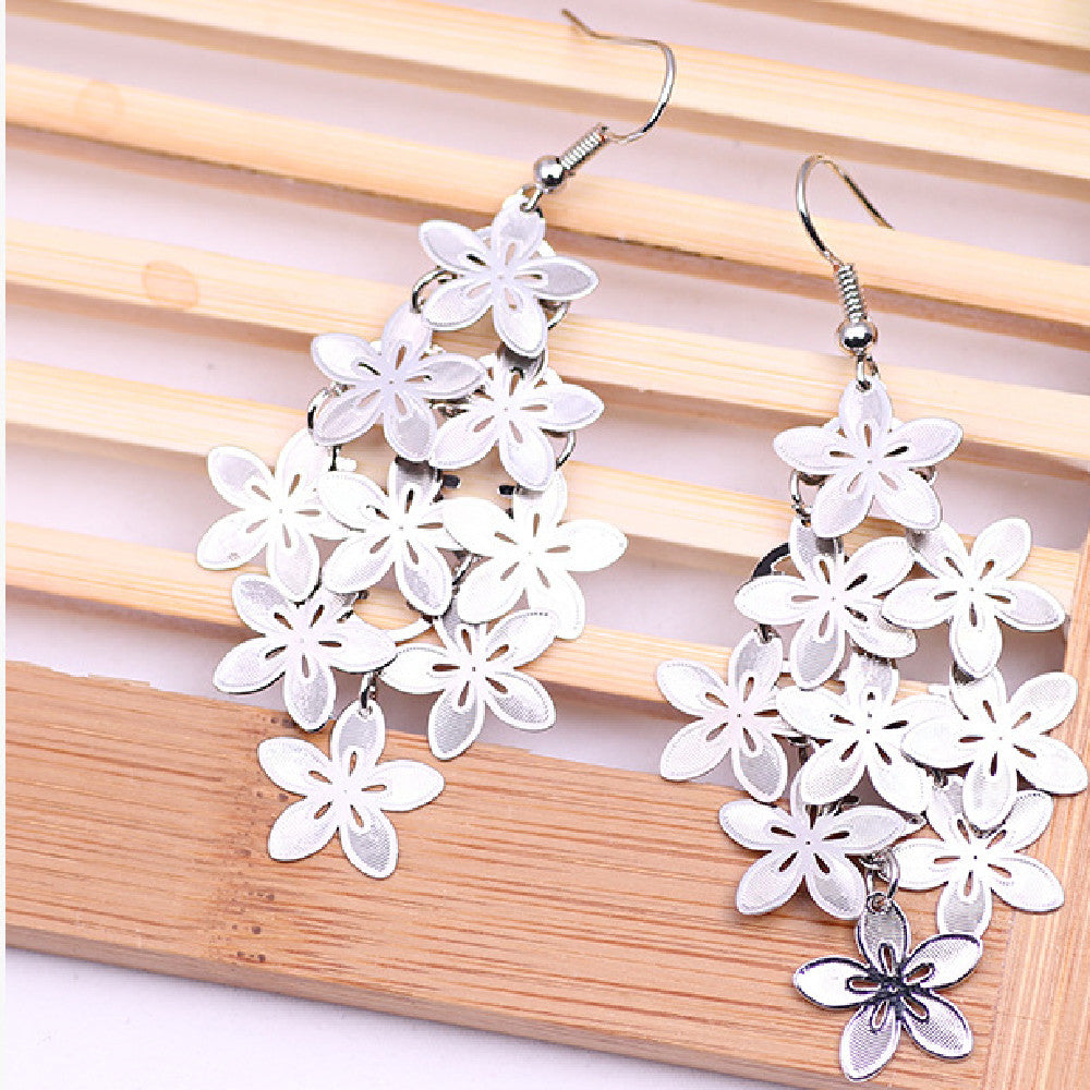 Fashion Flower Color Matching Earrings Bijou Her